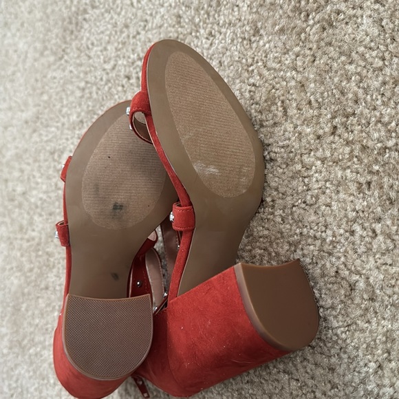 Steve Madden Burnt Orange Strappy Heels - Picture 4 of 4